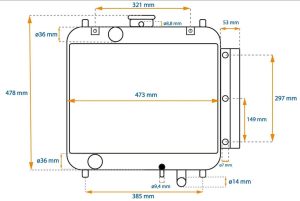 Radiator Kubota GL240 Radiator Kubota GL240