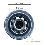 Filtru hidraulic Hinomoto, Iseki, Shibaura - cod H001-76532 - imagine 3