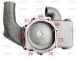 Pompa apa Landini, Massey Ferguson, Perkins, White Oliver - Sparex 42126 k - imagine 3