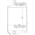 Radiator John Deere - Sparex 67880 k - imagine 3